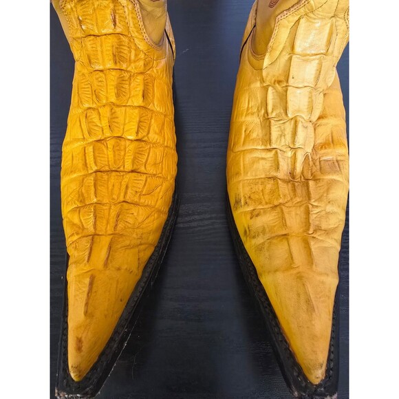 Yellow, vintage old rider cowboy boots. Size 6 - Picture 4 of 12